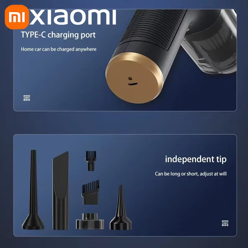 Xiaomi Car Vacuum Cleaner 2-In-1 Portable 99000Pa Wireless Car Vacuum Cleaner Handheld Home Car Dual Use Car Vacuum Cleaners